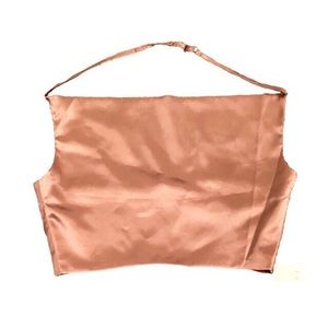 MESHKI MARIBEL SATIN COWL NECK CROP TOP